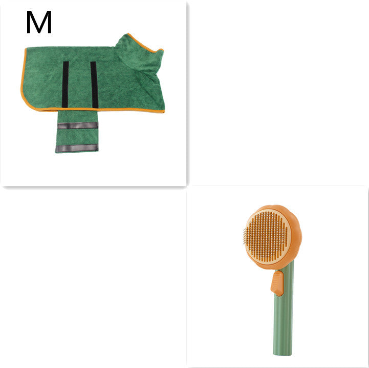 New Pet Cat Brush, Hand-held Steel Wire, Self-cleaning Comb Looper for Hair Removal