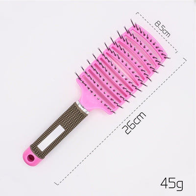 Womens Detangler Hair Brush Bristle Nylon Scalp Massage Teaser