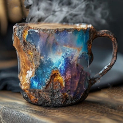 400ml Resin Mineral Crystal Coffee Mug with Handle