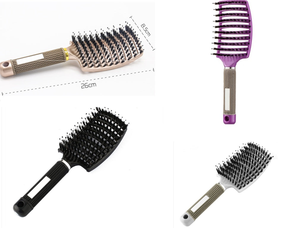 Womens Detangler Hair Brush Bristle Nylon Scalp Massage Teaser