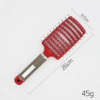 Womens Detangler Hair Brush Bristle Nylon Scalp Massage Teaser