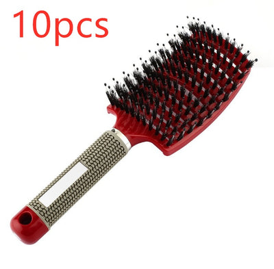 Womens Detangler Hair Brush Bristle Nylon Scalp Massage Teaser