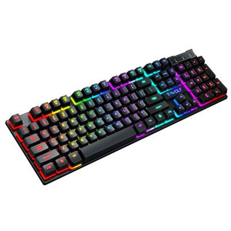 Gaming Luminous Wired USB Keyboard Floating Manipulator