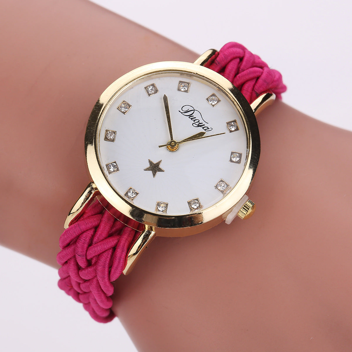 New Multicolor Woven Ladies Watch