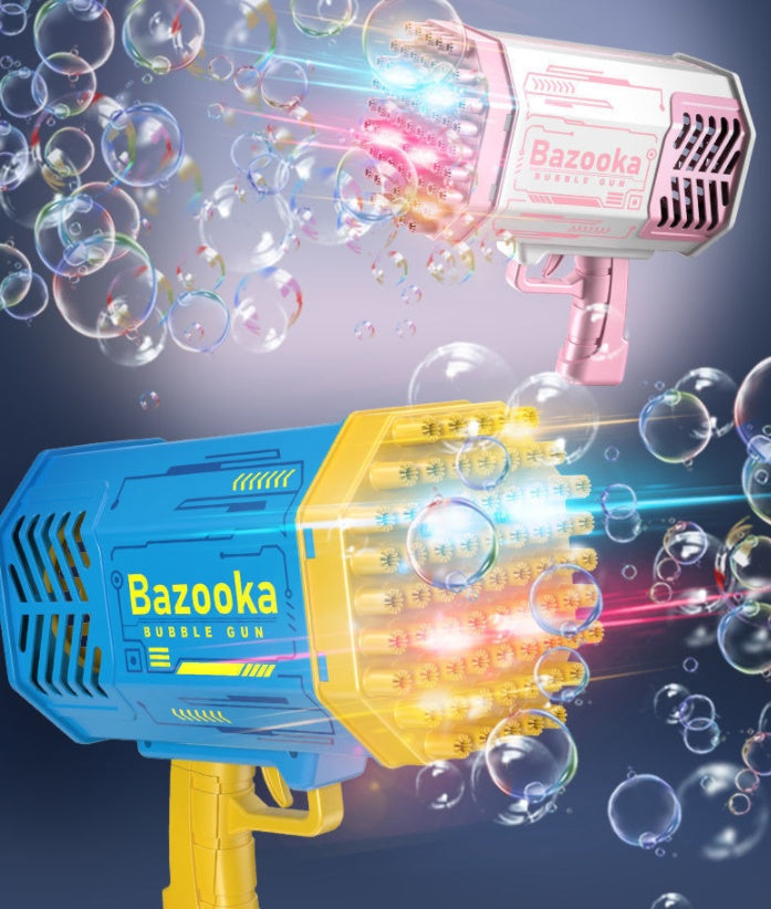 Bubble Gun Rocket 69 Holes Soap Bubbles Machine Gun