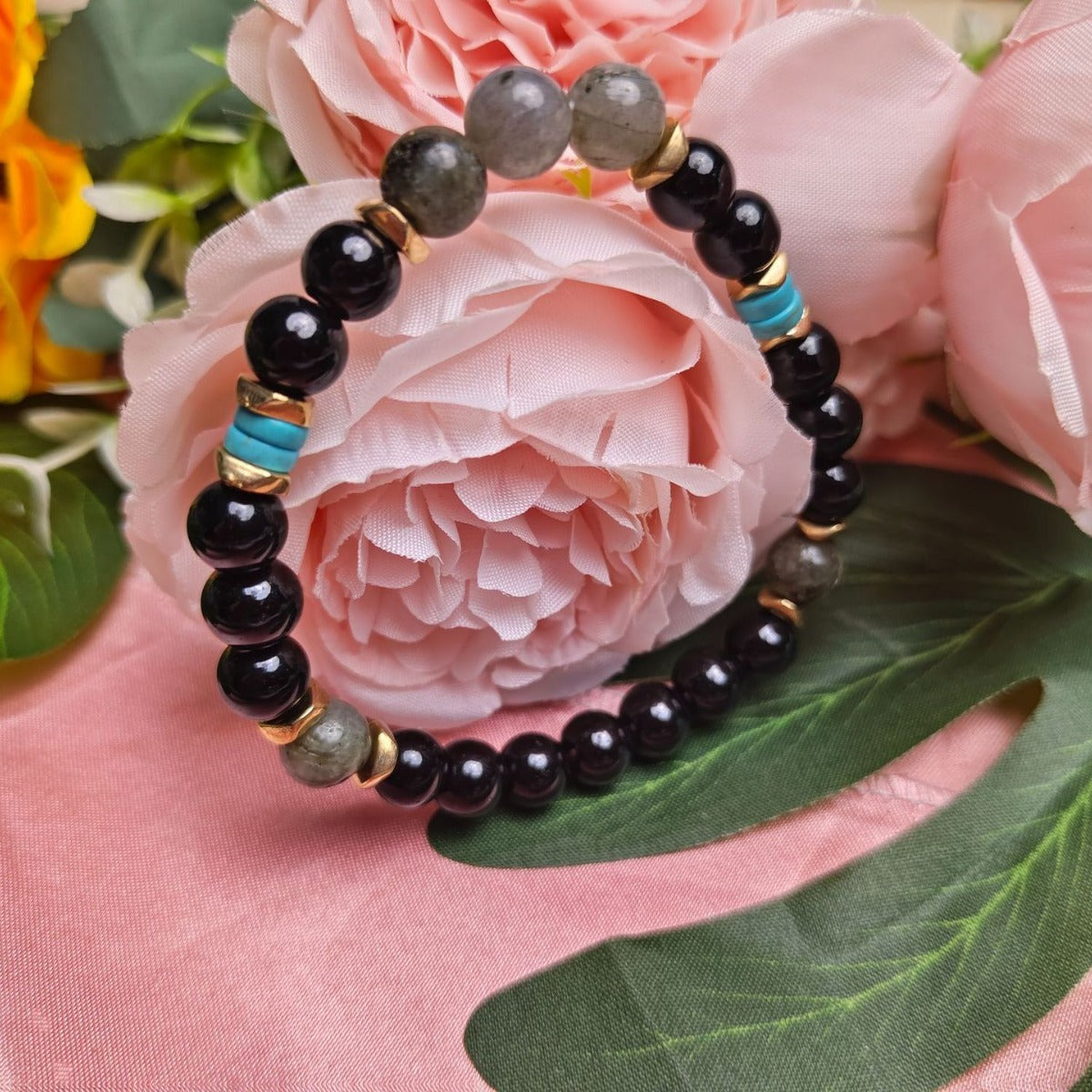 8mm Beaded Gemstone  Bracelet