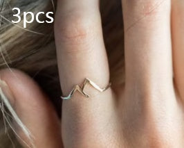 Mountain-shaped Copper Creative Custom Ladies Ring