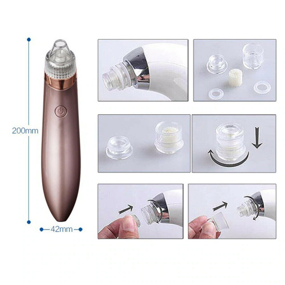 Electric Blackhead Vacuum Pore Cleaner and Acne Pimple Remover