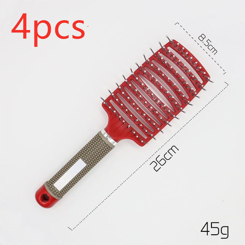 Womens Detangler Hair Brush Bristle Nylon Scalp Massage Teaser