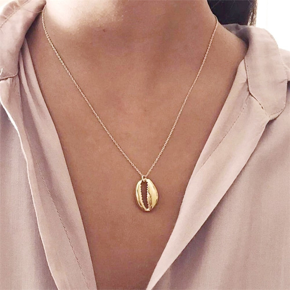 Beach Shell Gold-plated Pendant Conch Necklace