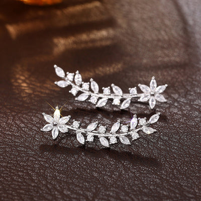 Celebrity Diamond Flower Earrings