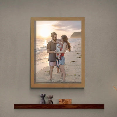 Personalized Light Painting Custom Photo Painting Led Glowing Photo Frame