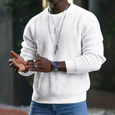 Men's New Youth Round Neck Long Sleeve Pullover Sweater