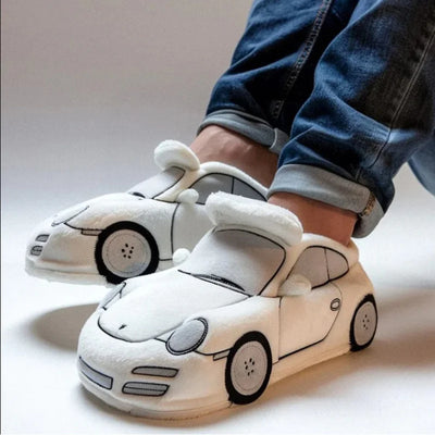 Racing Car Plush Slippers