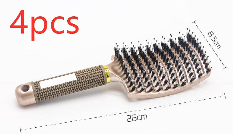 Womens Detangler Hair Brush Bristle Nylon Scalp Massage Teaser