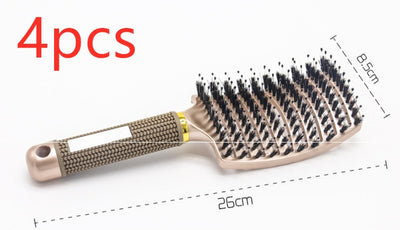 Womens Detangler Hair Brush Bristle Nylon Scalp Massage Teaser