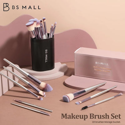 Makeup Brushes with Travel Case Set