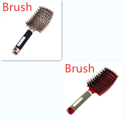 Womens Detangler Hair Brush Bristle Nylon Scalp Massage Teaser