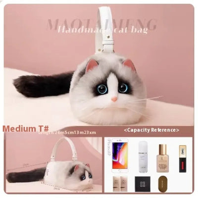 Women's Cute Handmade Cat Doll Bag