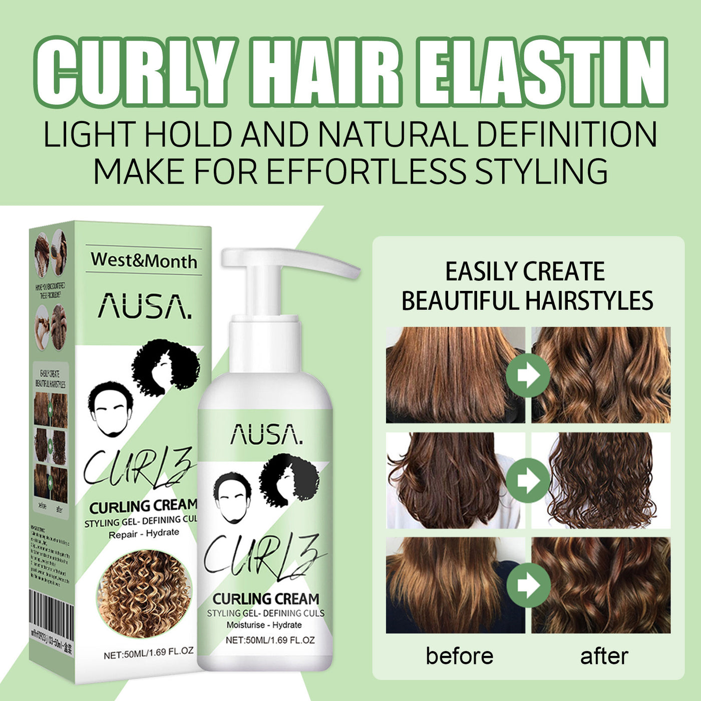 Curl Bouncer Hair Moisturizing Strengthening Hair Smoothing Frizz Conditioning