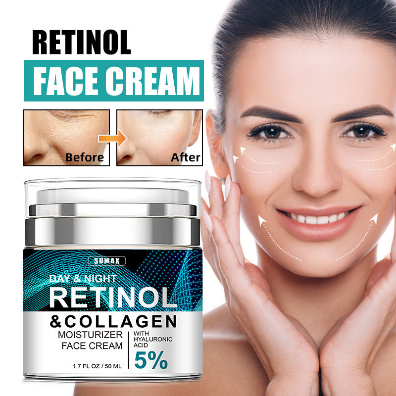 Advanced Retinol Collagen Cream for Face, Hyaluronic Acid Anti-Aging Cream, Anti Wrinkle