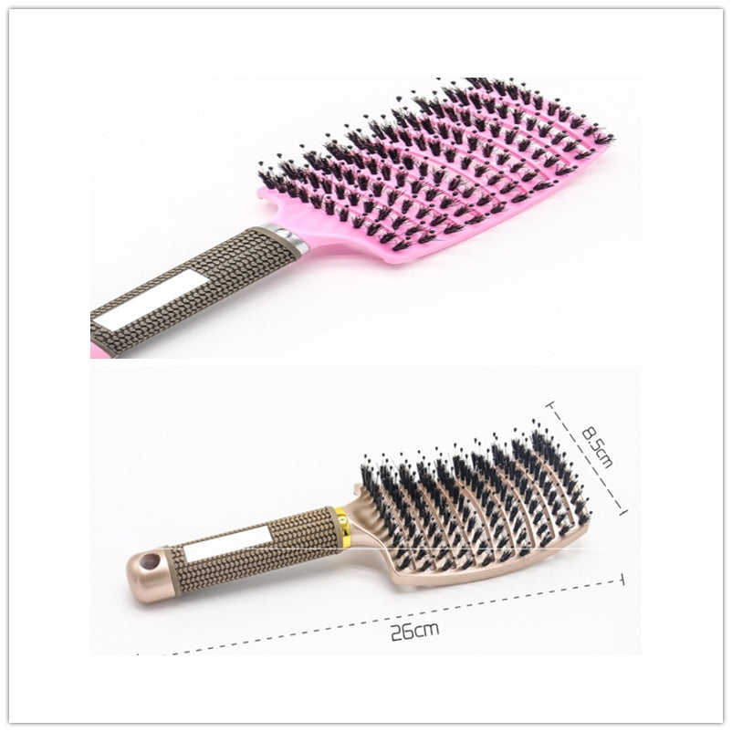 Womens Detangler Hair Brush Bristle Nylon Scalp Massage Teaser