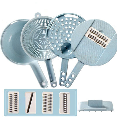 8-in-1 Mandoline Slicer, Vegetable Slicer, Potato Peeler, Carrot/Onion Grater with Strainer, Vegetable Cutter Kitchen Accessory