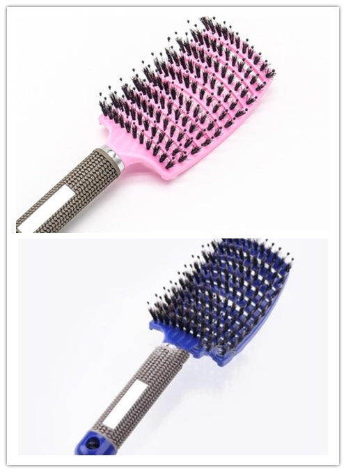 Womens Detangler Hair Brush Bristle Nylon Scalp Massage Teaser