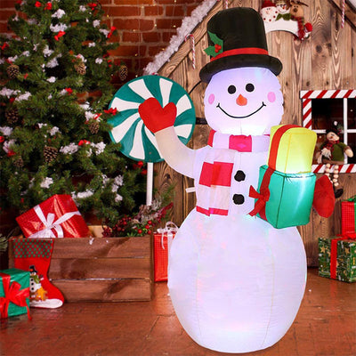 Glowing Santa Tree Snowman