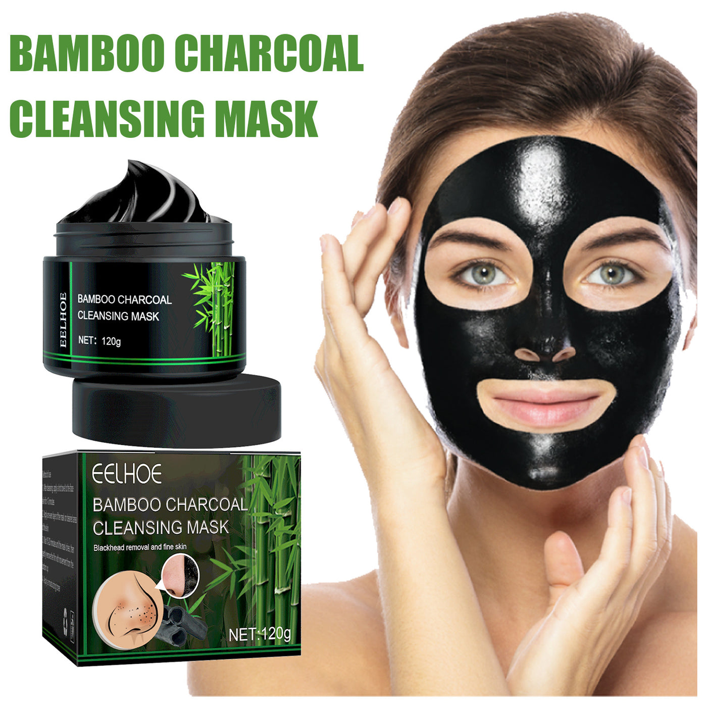 Bamboo Charcoal Blackhead Removal Rip-Off Mask