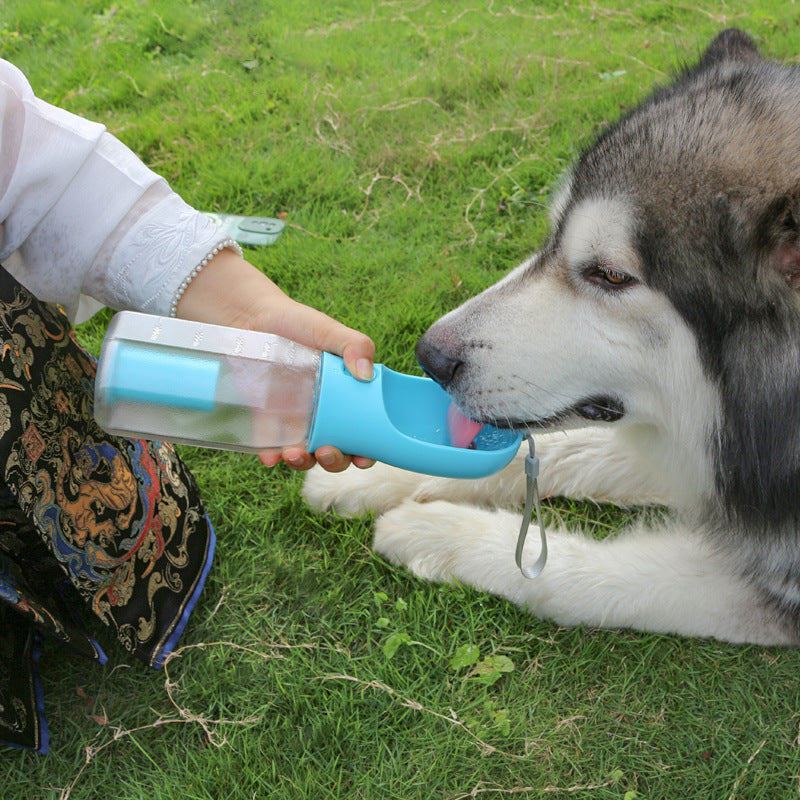 Portable Cat/Dog Water Bottle Food Feeder, Drinker - Poop Dispenser, 3 In 1 Leak-proof Multifunctional Dog Water Bottle