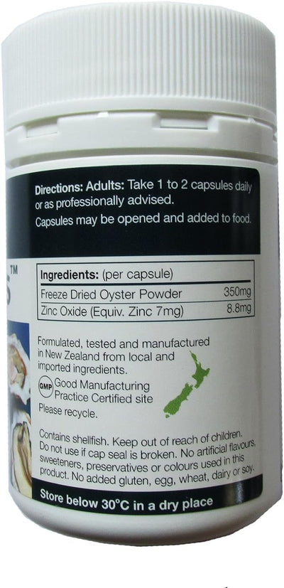 Oyster Plus Zinc and Taurine Marine Nutrient 60 Capsules Health and Vitality Dietary Supplement