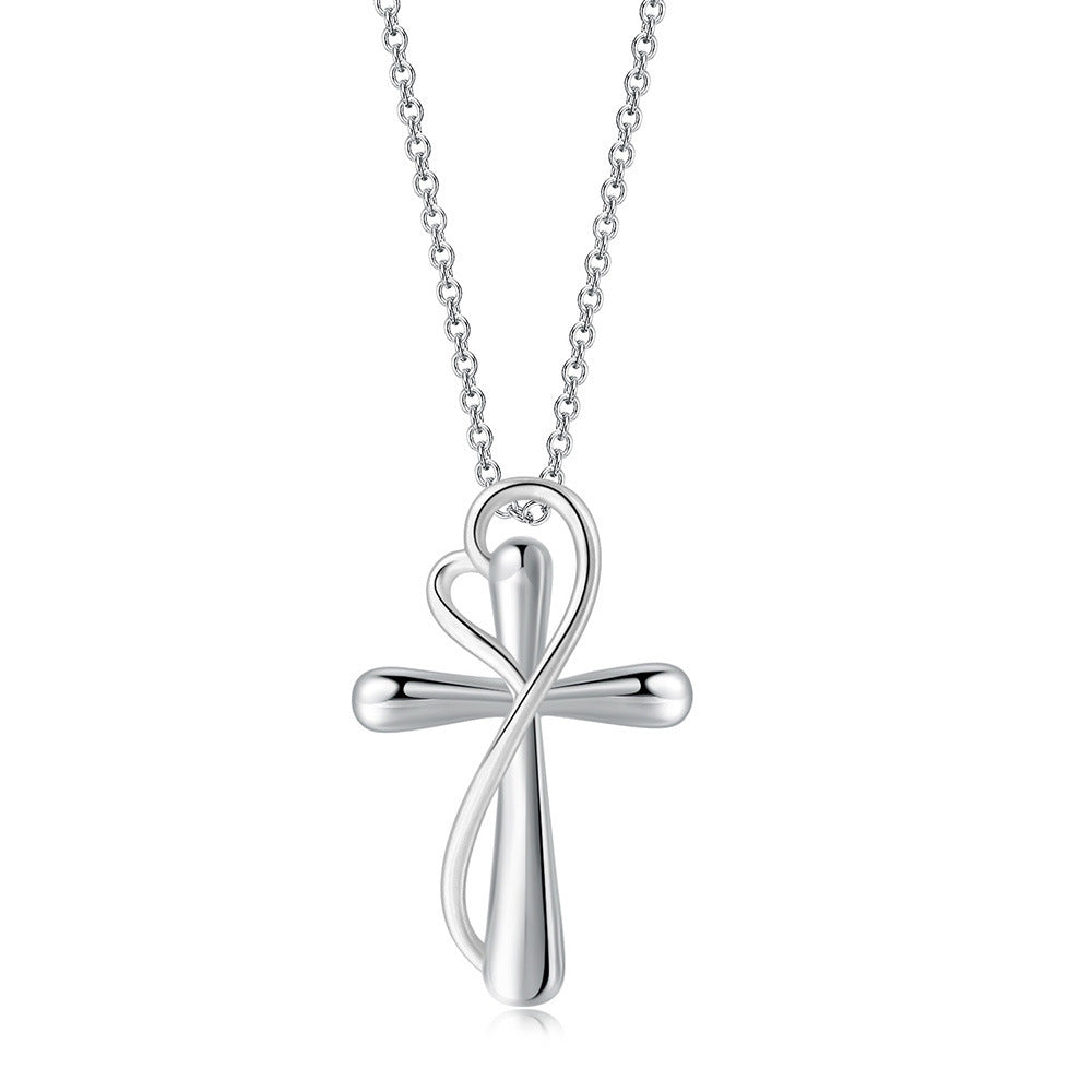 Heart-shaped Cross Necklace