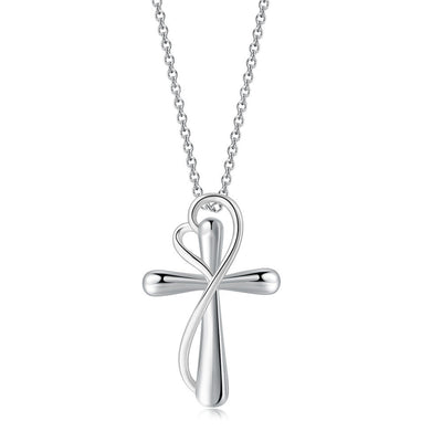 Heart-shaped Cross Necklace