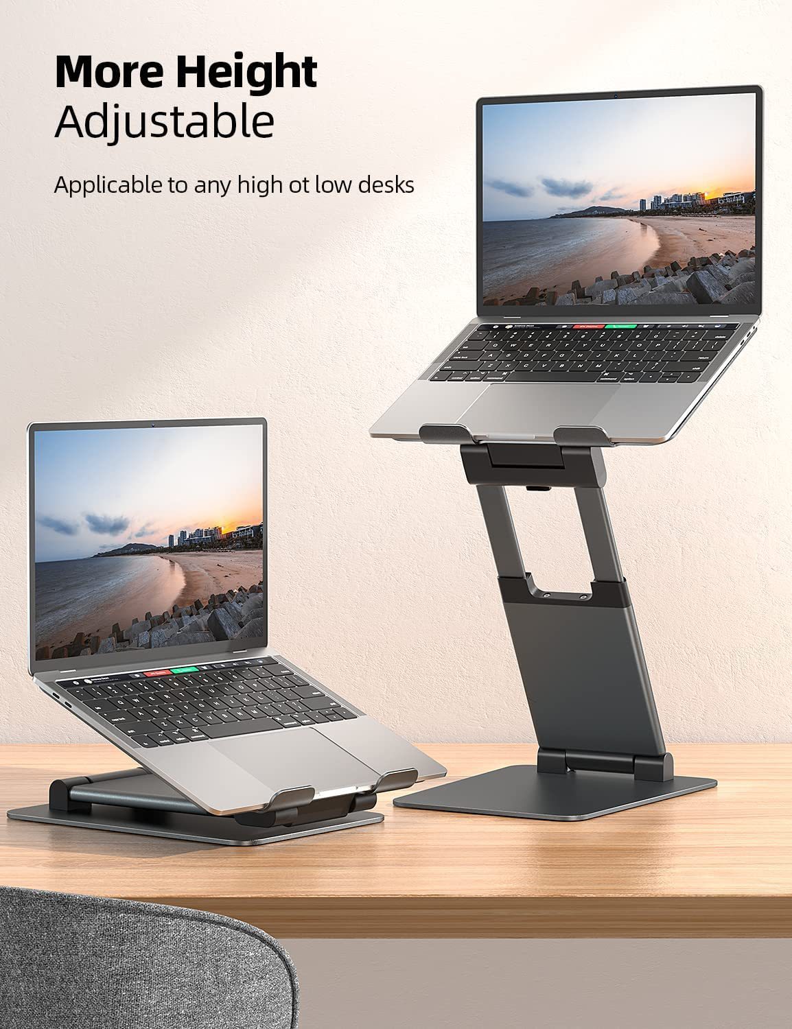 Laptop Bracket Aluminum Alloy Desktop Adjustable Base 360-degree Rotation