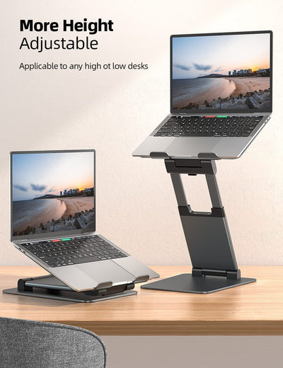 Laptop Bracket Aluminum Alloy Desktop Adjustable Base 360-degree Rotation