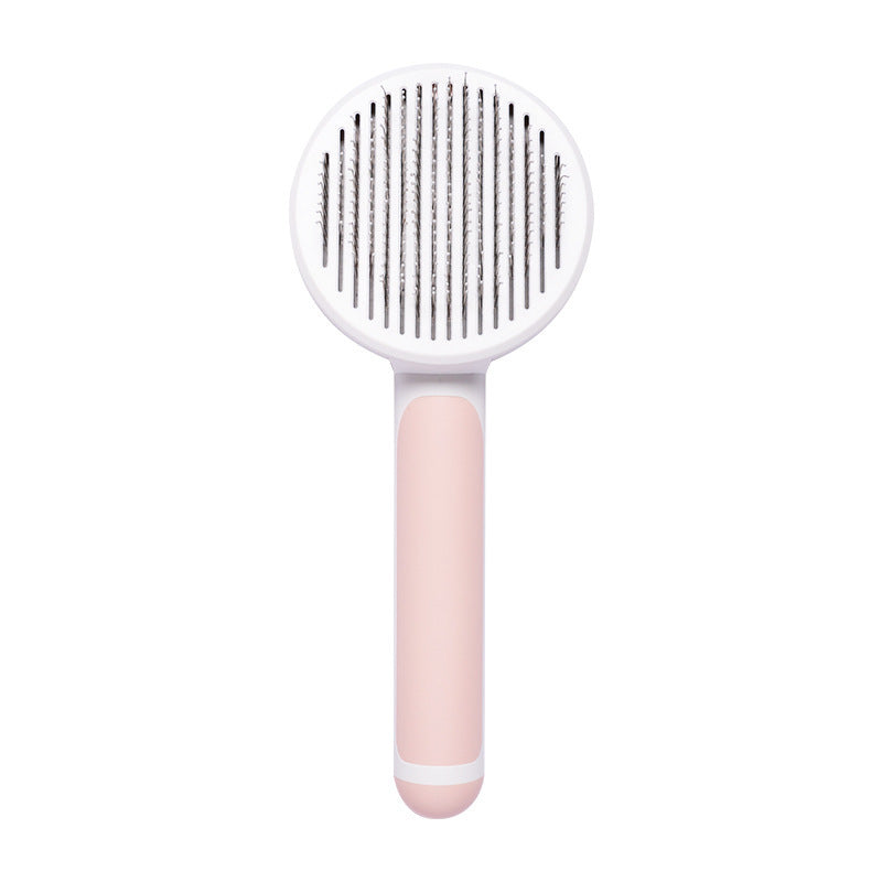 New Pet Cat Brush, Hand-held Steel Wire, Self-cleaning Comb Looper for Hair Removal