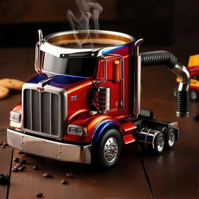 Durable Handcrafted Coffee Cup Semi-trailer Truck