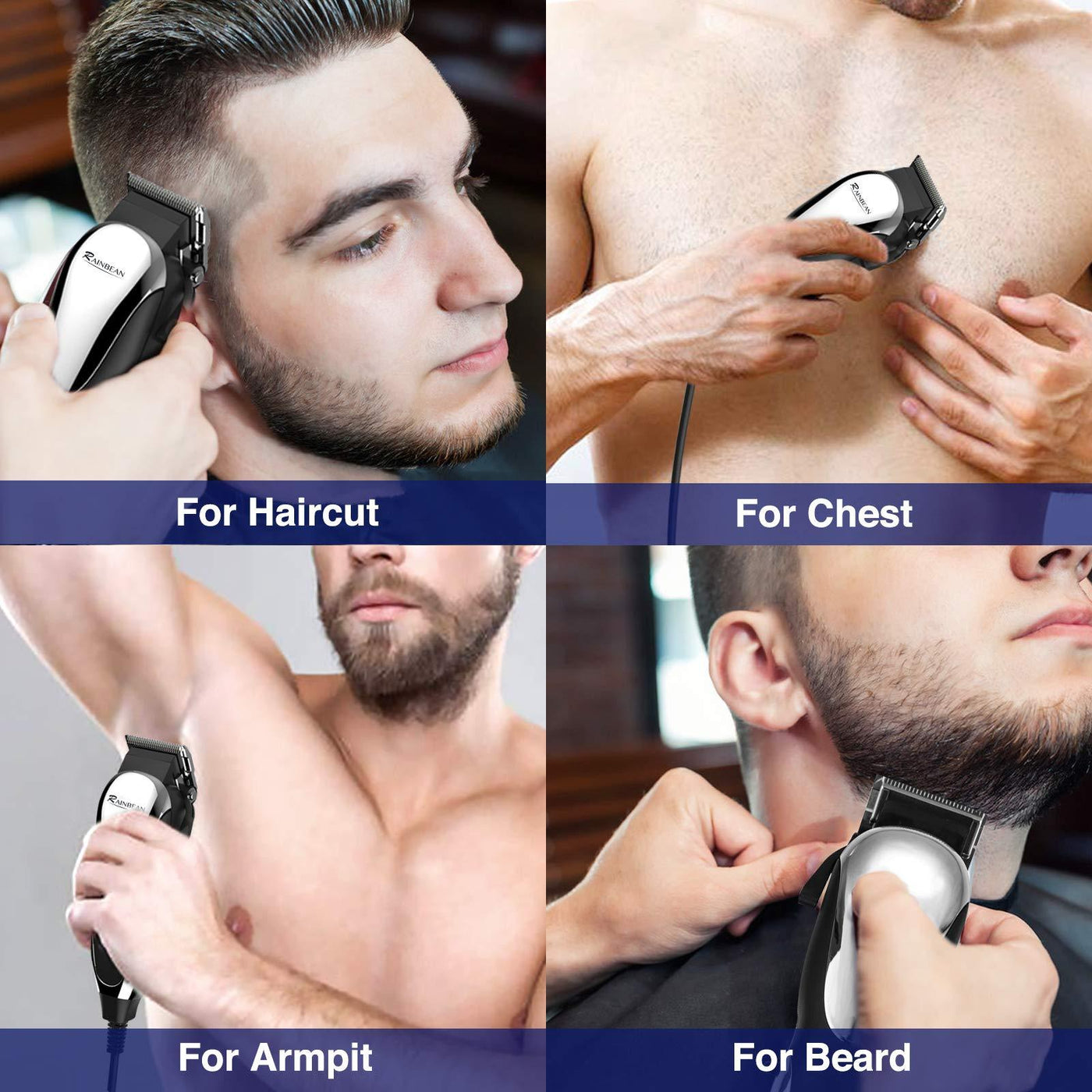 Professional Corded Hair Clippers, Complete Hair and Beard Clipping and Trimming Kit