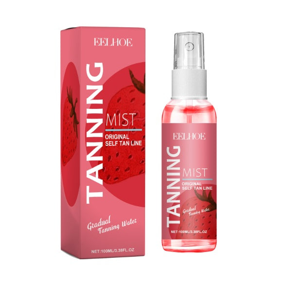 Strawberry Tanning Mist Spray and Moisturizing Skincare