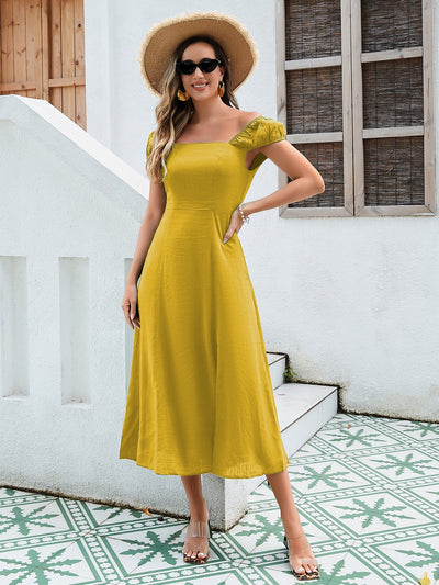 Women's Linen-Cotton Midi Dress