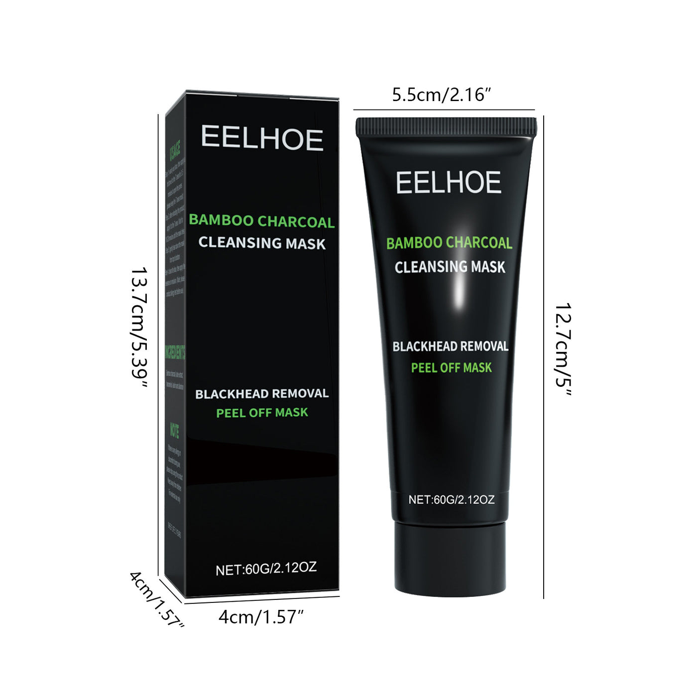 EELHOE Bamboo Charcoal Blackhead Removal Peel-Off Mask for Deep Pore Cleansing