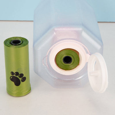 Portable Cat/Dog Water Bottle Food Feeder, Drinker - Poop Dispenser, 3 In 1 Leak-proof Multifunctional Dog Water Bottle