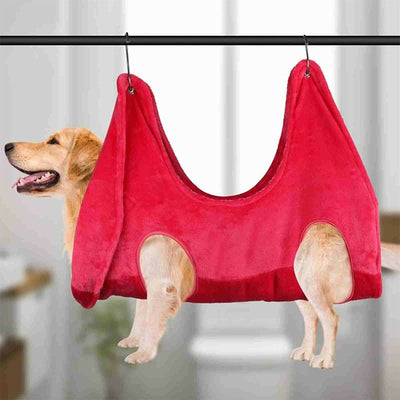 Pet Dog & Cat Grooming Hammock Harness, Restraint Bag Helper, Breathable Dogs Grooming & Trimming Hammock Helper