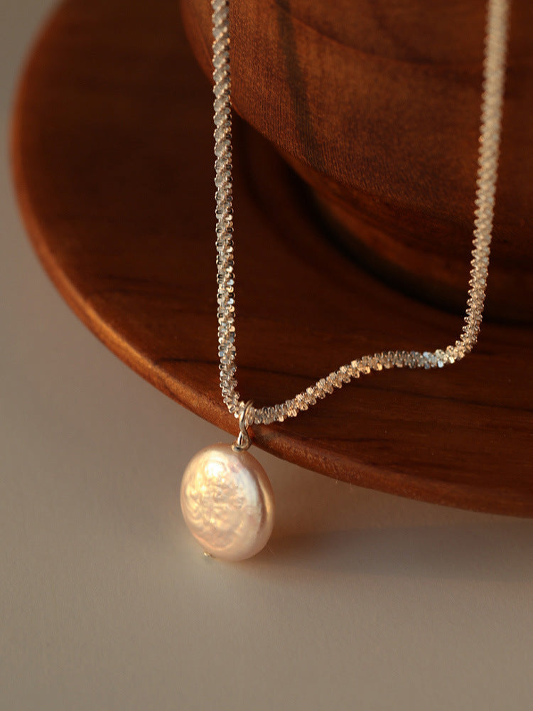 Sterling Silver S925 Baroque Pearl Necklace