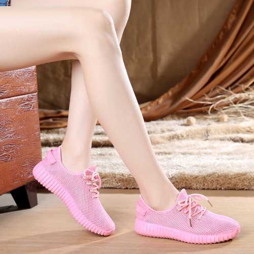 Women's Summer Mesh Shoes Flat Hollow Sneakers