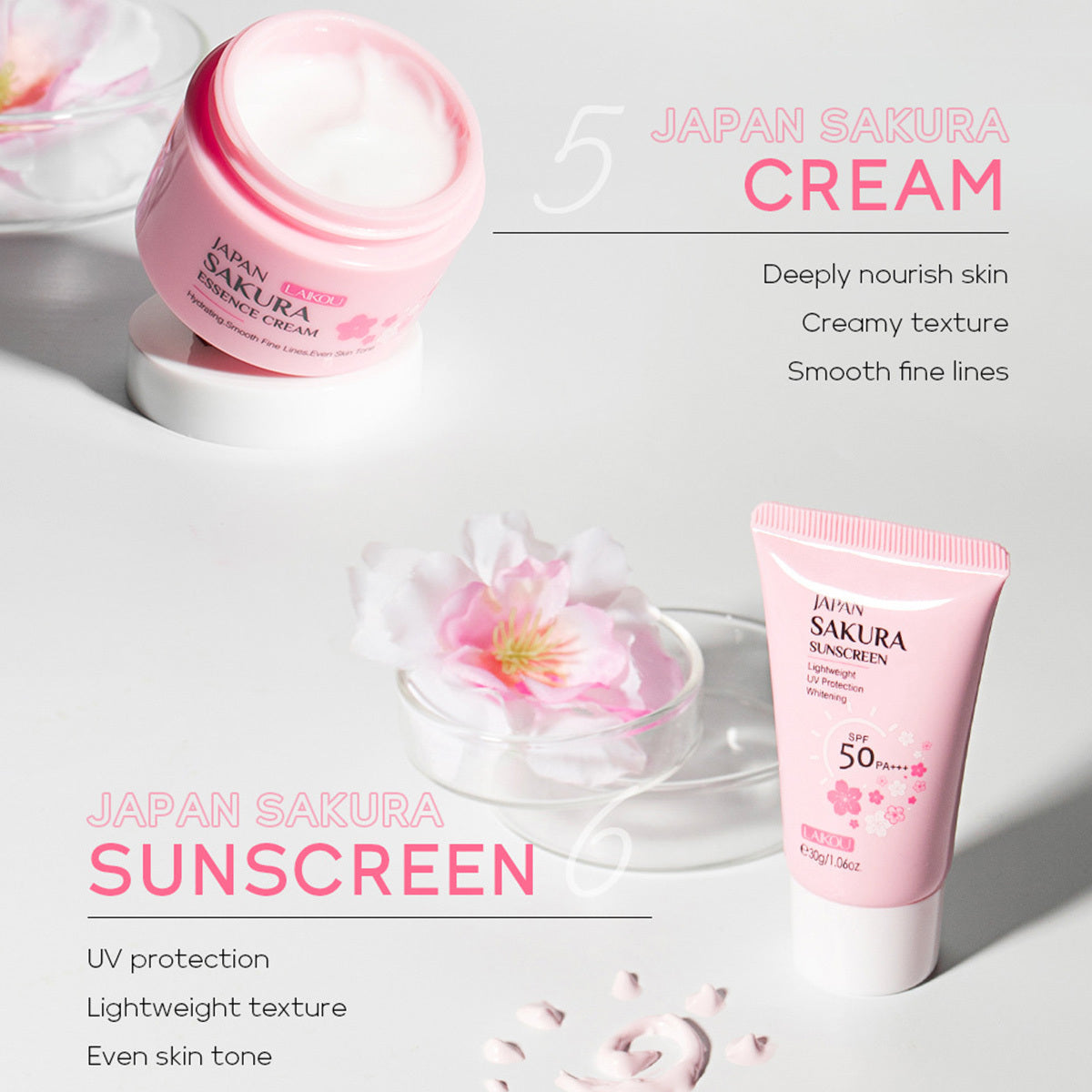 Skin Care Set JAPAN SAKURA Women Beauty Gift Set