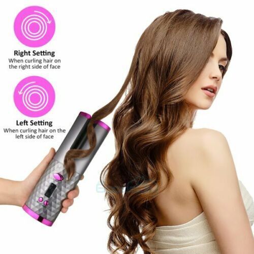 Electric LCD Display Automatic Rotating Cordless Hair Curler