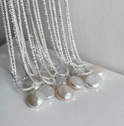 Sterling Silver S925 Baroque Pearl Necklace