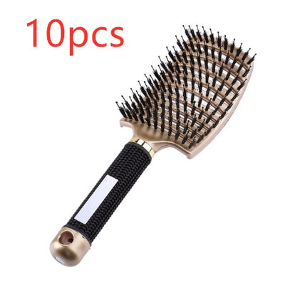 Womens Detangler Hair Brush Bristle Nylon Scalp Massage Teaser